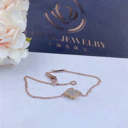 [Stars Jewelry]CLOVER WHITE MOP SINGLE FLOWER BRACELET