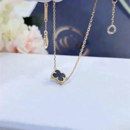 [Stars Jewelry]CLOVER ONYX SINGLE FLOWER BRACELET
