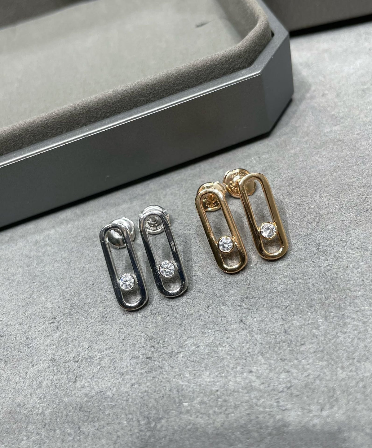 [Stars Jewelry]MOVE UNO SMALL 1 DIAMOND EARRINGS