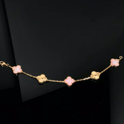 [Stars Jewelry] CLOVER 5 MOTIFS  PINK MOP BRACELET COLLECTION