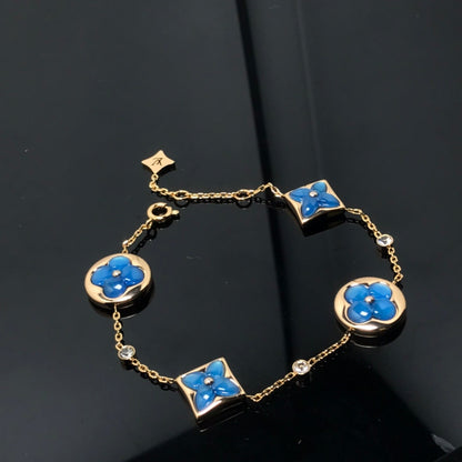 [Stars Jewelry]STAR AND SUN 4 MOTIF BLUE BRACELET