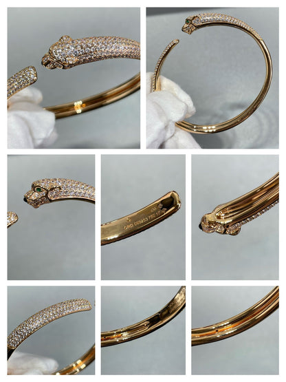 [Stars Jewelry]PANTHERE FULL DIAMOND OPEN BRACELET