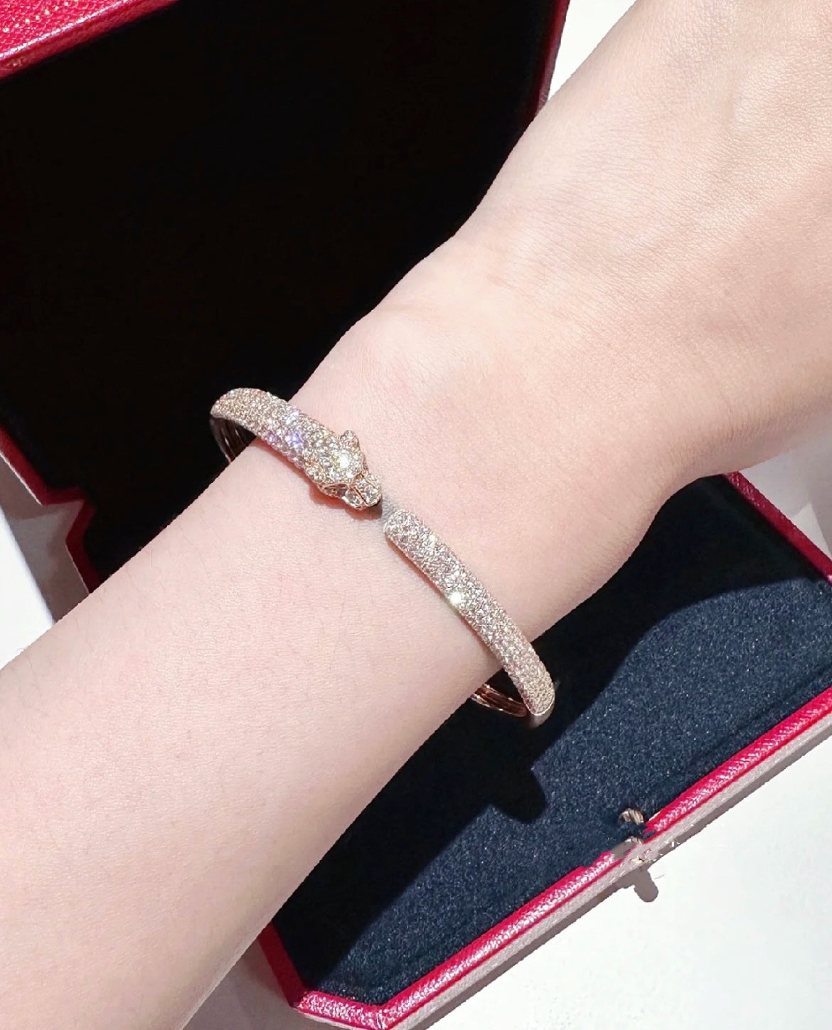 [Stars Jewelry]PANTHERE FULL DIAMOND OPEN BRACELET