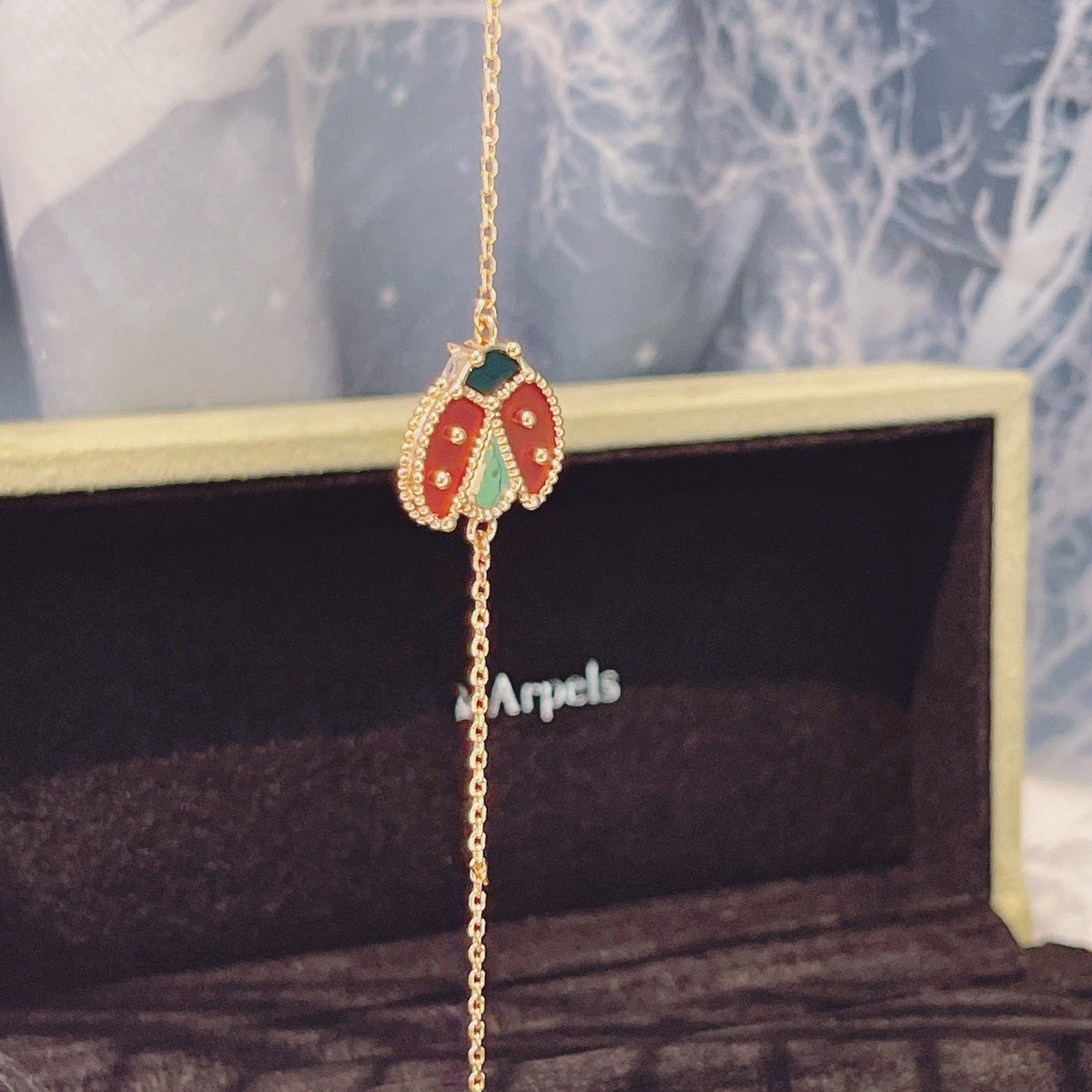 [Stars Jewelry]LUCKY SPRING 1 MOTIF PINK GOLD BRACELET