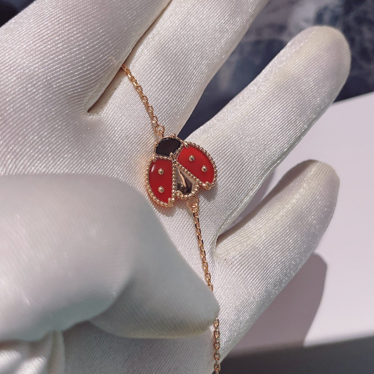 [Stars Jewelry]LUCKY SPRING 1 MOTIF PINK GOLD BRACELET