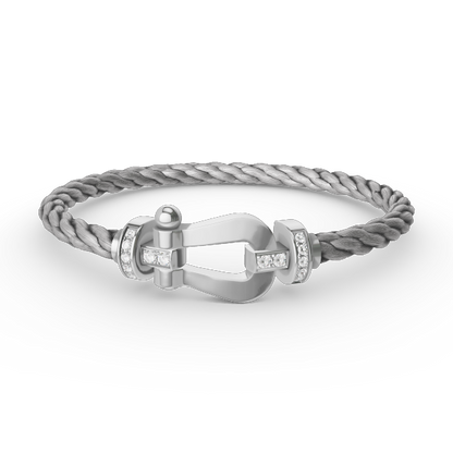 [Stars Jewelry]FORCE LARGE HORSESHOE HALF DIAMOND BRACELET SILVER