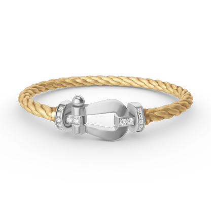 [Stars Jewelry]FORCE LARGE HORSESHOE HALF DIAMOND BRACELET SILVER