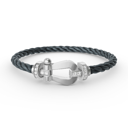 [Stars Jewelry]FORCE LARGE HORSESHOE HALF DIAMOND BRACELET SILVER