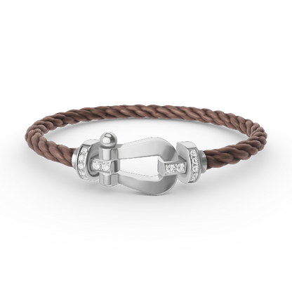 [Stars Jewelry]FORCE LARGE HORSESHOE HALF DIAMOND BRACELET SILVER