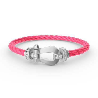 [Stars Jewelry]FORCE LARGE HORSESHOE HALF DIAMOND BRACELET SILVER
