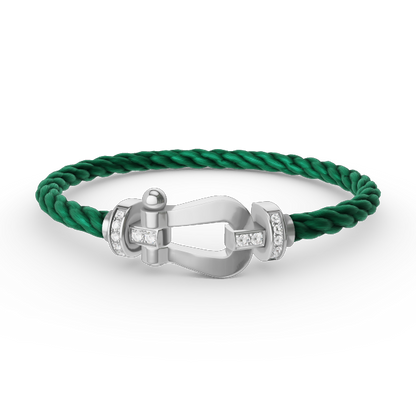 [Stars Jewelry]FORCE LARGE HORSESHOE HALF DIAMOND BRACELET SILVER