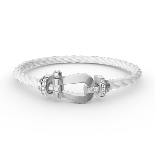 [Stars Jewelry]FORCE LARGE HORSESHOE HALF DIAMOND BRACELET SILVER