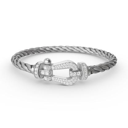 [Stars Jewelry]FORCE LARGE HORSESHOE FULL DIAMOND BRACELET SILVER
