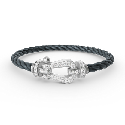 [Stars Jewelry]FORCE LARGE HORSESHOE FULL DIAMOND BRACELET SILVER