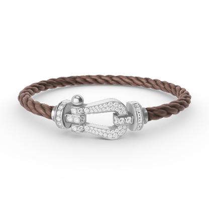 [Stars Jewelry]FORCE LARGE HORSESHOE FULL DIAMOND BRACELET SILVER