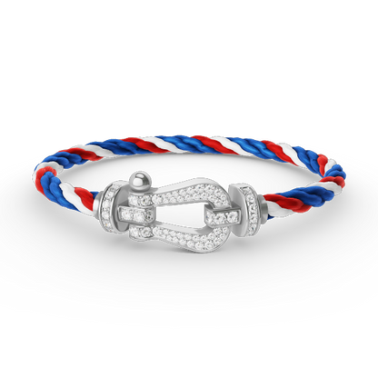 [Stars Jewelry]FORCE LARGE HORSESHOE FULL DIAMOND BRACELET SILVER