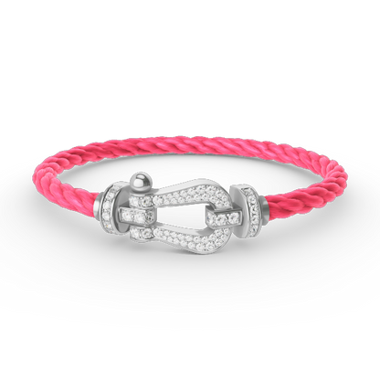[Stars Jewelry]FORCE LARGE HORSESHOE FULL DIAMOND BRACELET SILVER