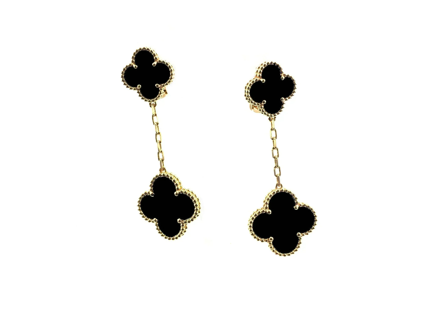 [Stars Jewelry]CLOVER 2 MOTIFS  EARRINGS (MULTIPLE CHOICESC