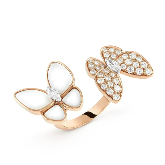 [Stars Jewelry]TWIN BUTTERFLY DIAMOND MOP RING