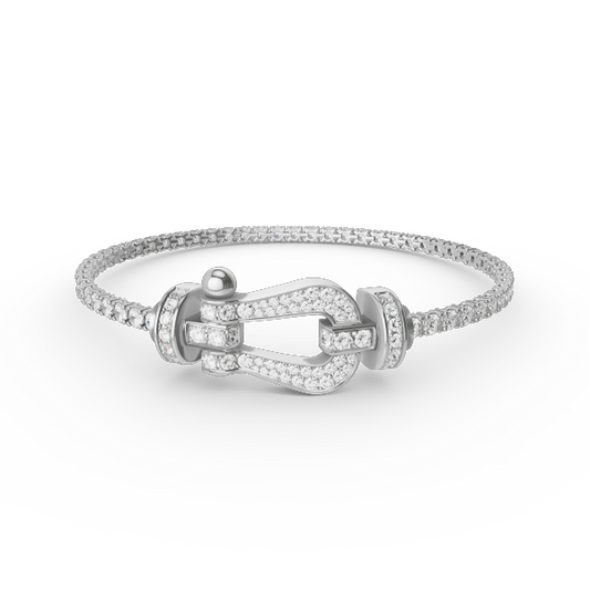 [Stars Jewelry]FORCE  LARGE HORSESHOE FULL DIAMOND TENNIS BRACELET