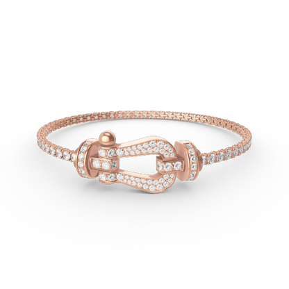 [Stars Jewelry]FORCE  LARGE HORSESHOE FULL DIAMOND TENNIS BRACELET