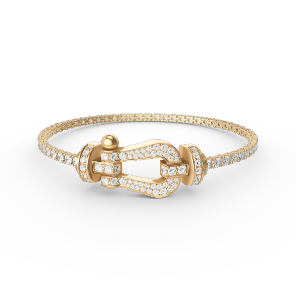 [Stars Jewelry]FORCE  LARGE HORSESHOE FULL DIAMOND TENNIS BRACELET